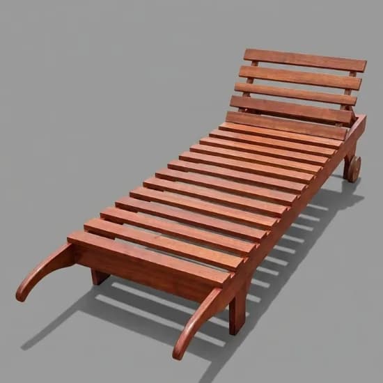 Wooden Sun Lounger (Reclining Teak)