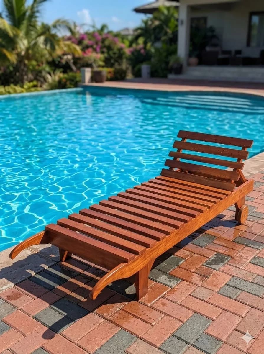 Mahogany Pool Sun Loungers