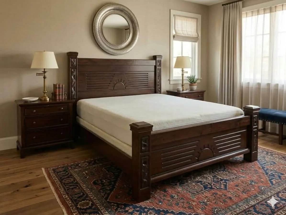 Dark Chocolate 5*6 Mahogany Bed