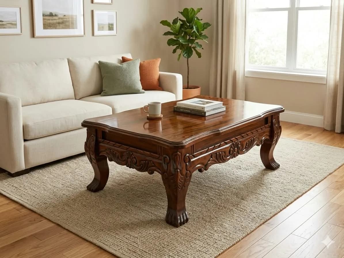 Fancy American Dark Chocolate Coffee Table – 1200mm × 750mm