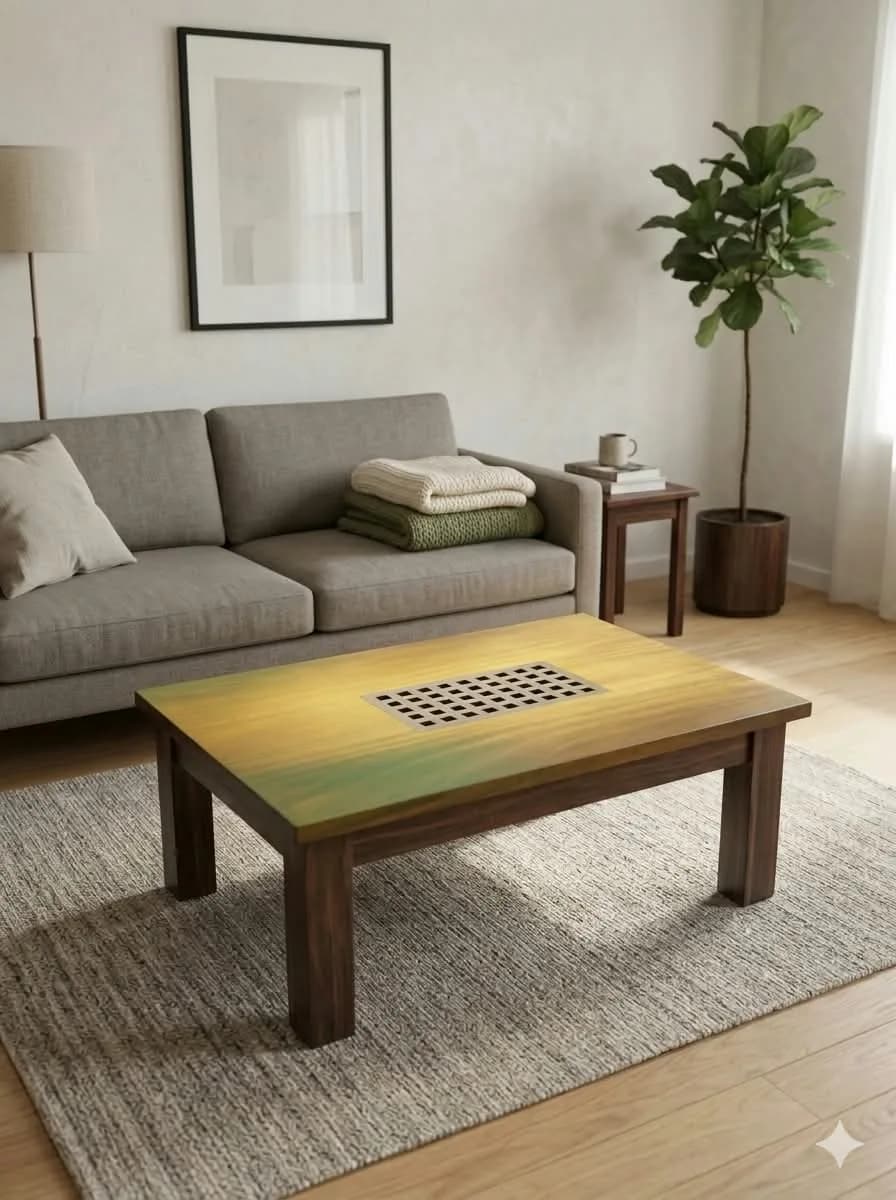 Stylish Light Chocolate Mahogany Coffee Table – 1200mm × 600mm