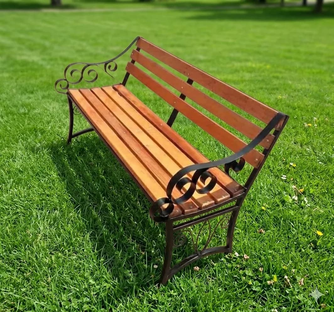 3 Seater Iron and Wooden Garden Bench – Was KSh 21,000, Now KSh 18,500