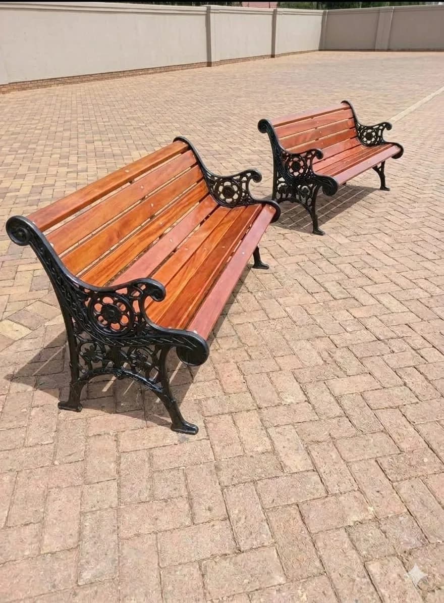 3 Seater Cast Iron and Wooden Garden Bench – Was KSh 29,000, Now KSh 27,000 Each