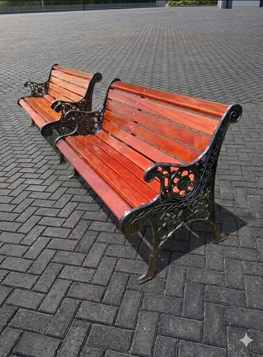 3 Seater Cast Iron and Wooden Garden Bench – Was KSh 29,000, Now KSh 27,000 Each