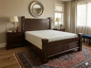 Dark Chocolate 5*6 Mahogany Bed