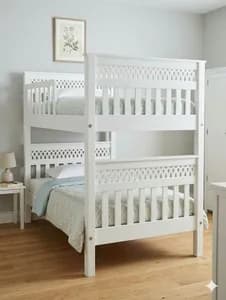 Bright White 4×6 Bunk Bed for Shared Bedrooms