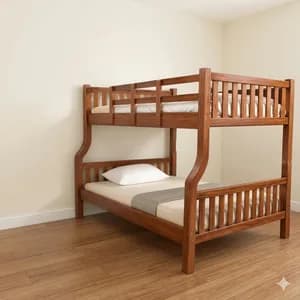 Mahogany Bunk Bed – 4×6 Lower Bed & 3.5×6 Upper Bed