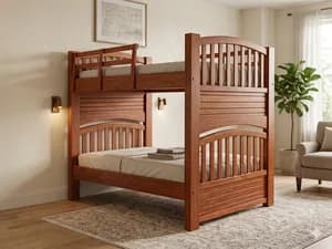 Modern 4×6 Mahogany Bunk Bed