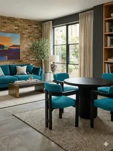 4-seater Dark Chocolate Modern Round Dining Table
