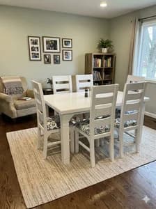 6-Seater Classy White Rectangular Dining Table