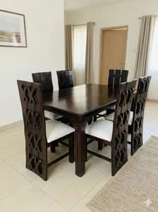 6-Seater Dark Chocolate Dining Table