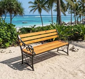 3 Seater Iron and Wooden Garden Bench – Was KSh 21,000, Now KSh 18,500