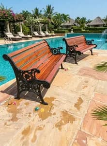 3 Seater Cast Iron and Wooden Garden Bench – Was KSh 29,000, Now KSh 27,000 Each