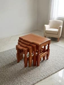 4-Piece Mahogany Nest of Stools (Was: Ksh 27,000 | Now: Ksh 25,000)