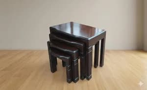 4-Piece Dark Chocolate Nest of Stools (Was: Ksh 16,000 | Now: Ksh 15,500)