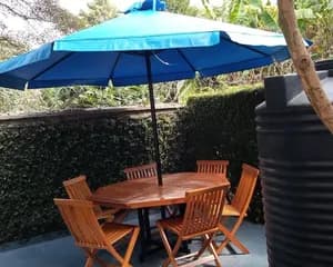 6 Seater Outdoor Garden Set with Wooden Chairs