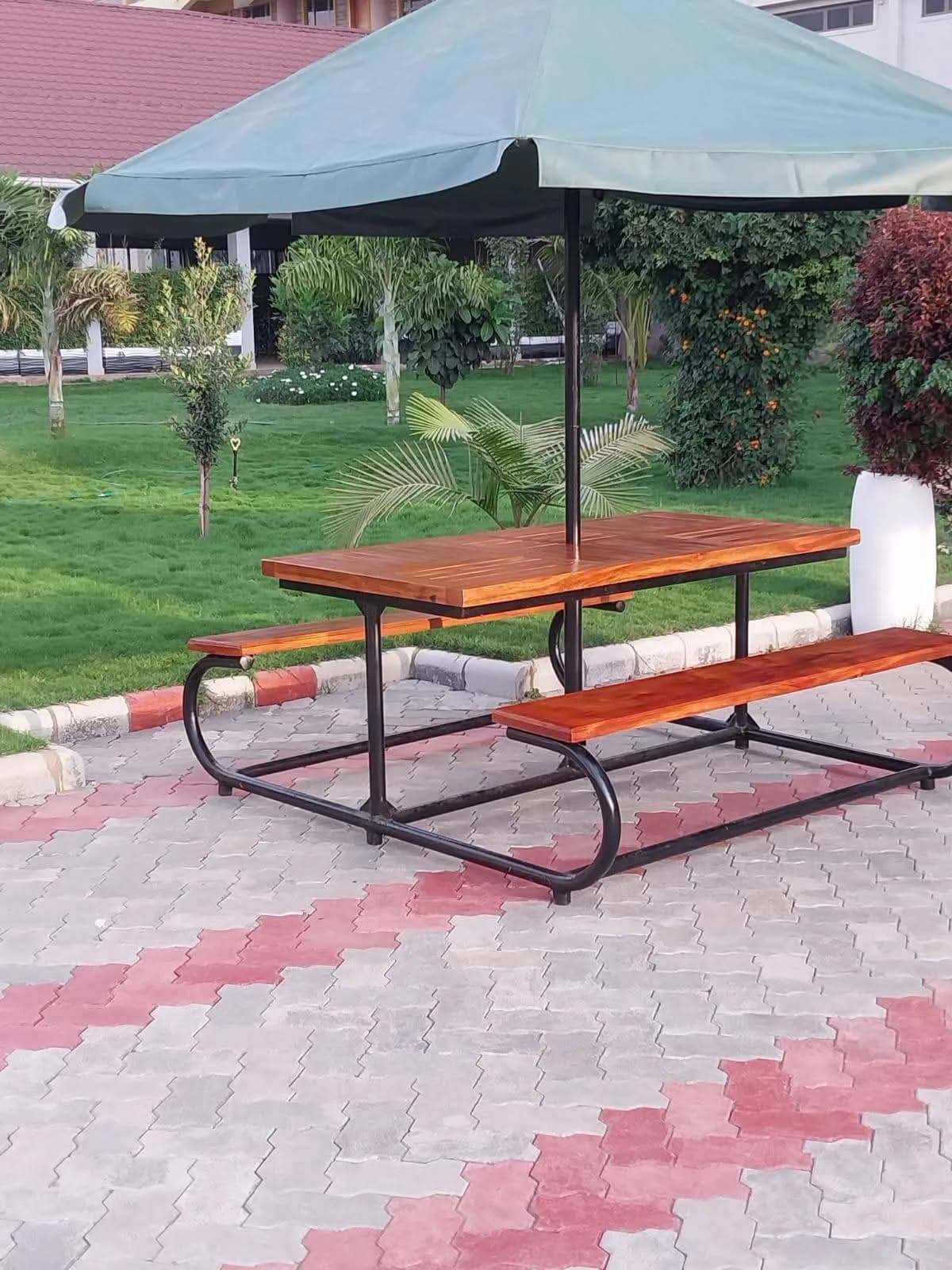 8 seater garden bench