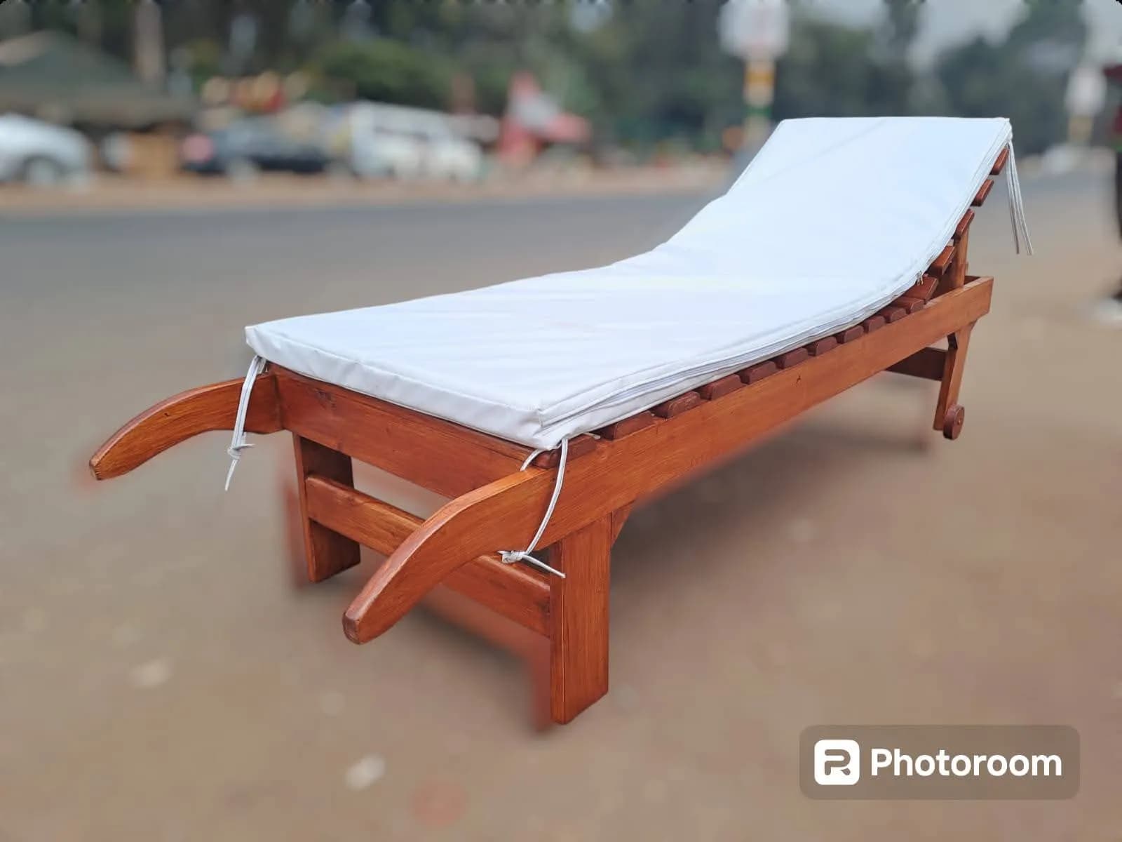 Mahogany Sun Loungers with Cushion