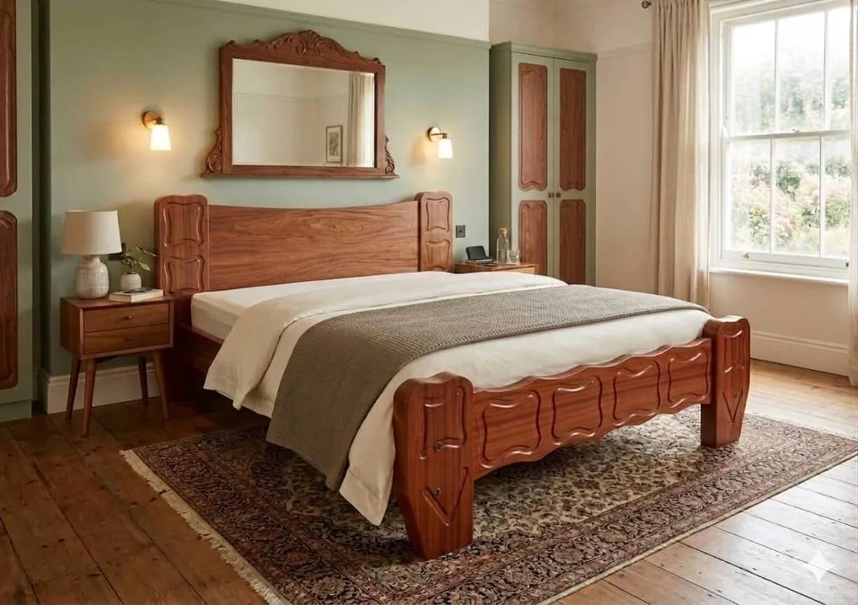 Antique Mahogany Bed - 6*6