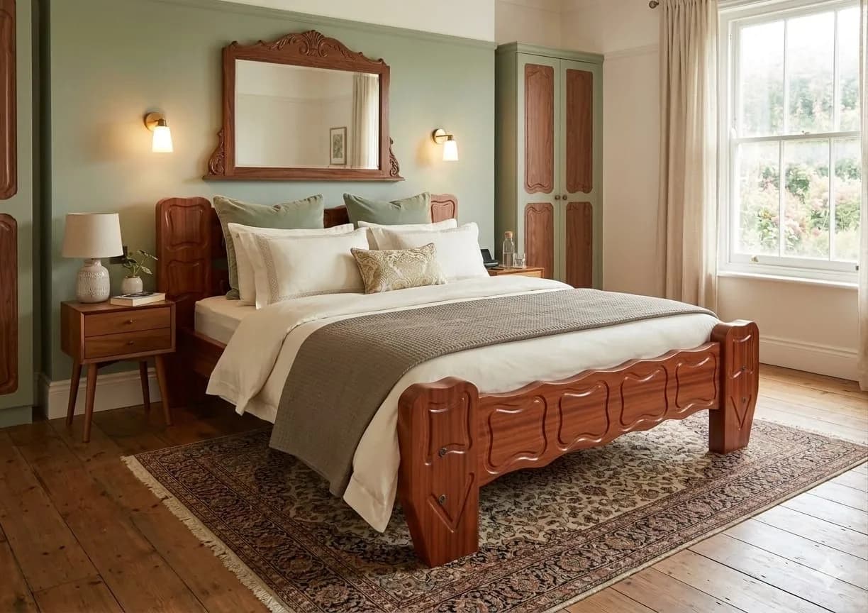 Antique Mahogany Bed - 6*6