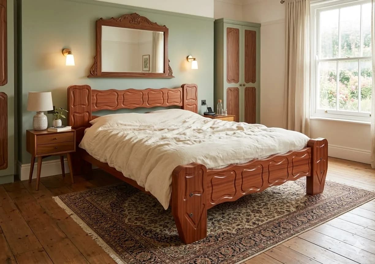 Antique Mahogany Bed - 6*6
