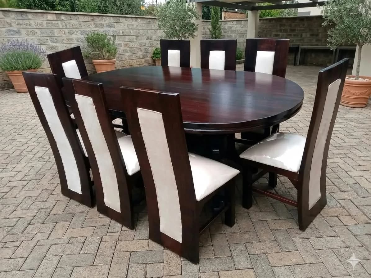 8-Seater Dark Mahogany Dining Table