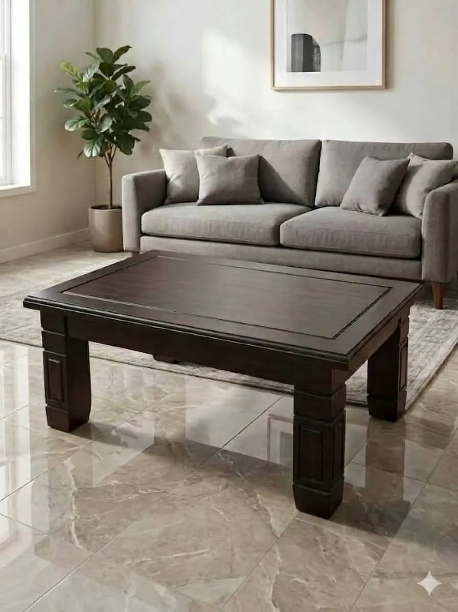 Dark Chocolate Coffee Table – 1200mm × 600mm